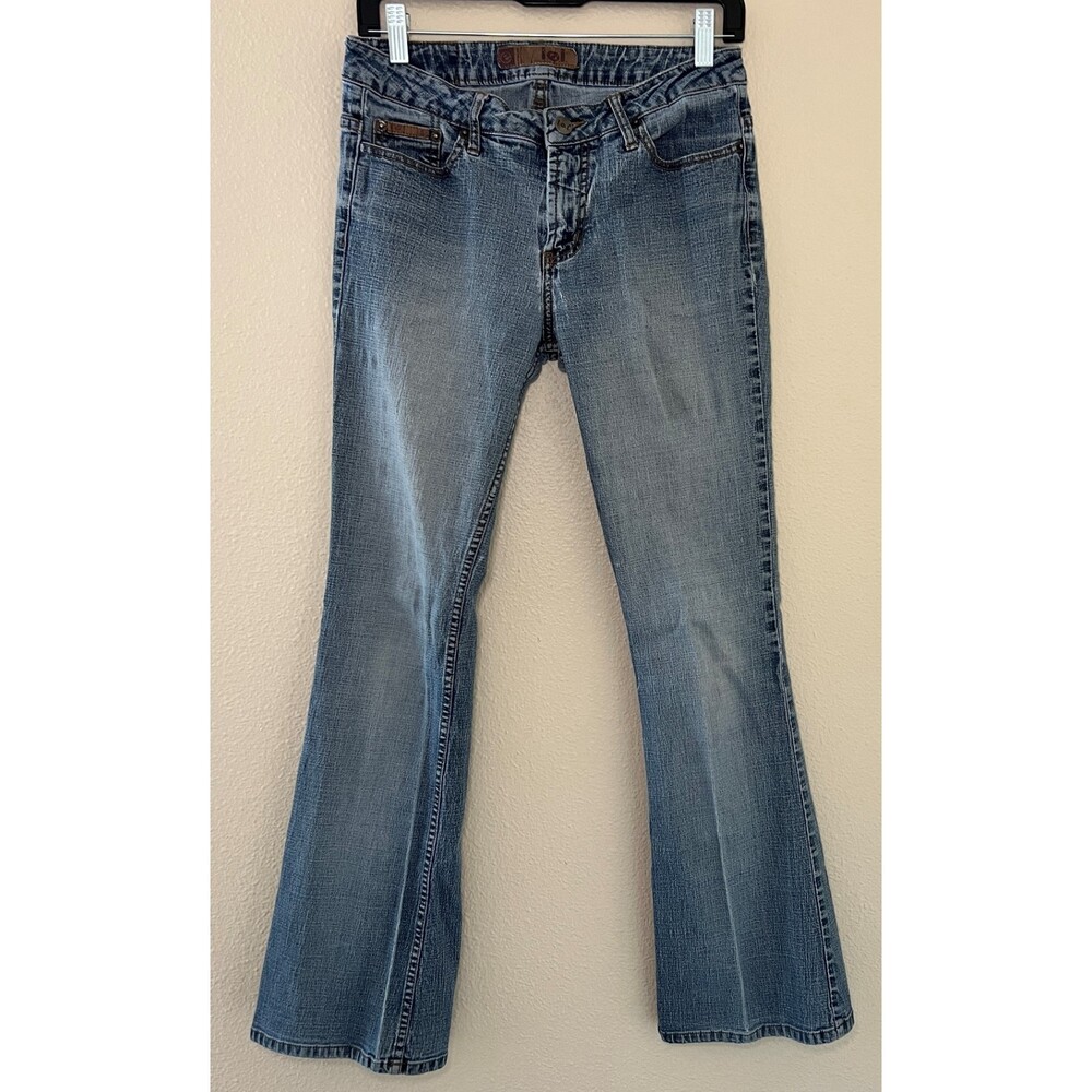 Y2K l.e.i. Women’s Flared Low‑Rise Jeans Size 9 Faded Denim